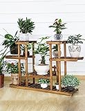 フラワースタンド フラワーシェルフウッドフロアタイプフラワーポットシェルフヨーロッパスタイル屋内屋外ポットシェルフプラントシェルフ ( 色 : A )