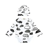 Lutents ベビー服 ロンパス カバーオール 二点セット 長袖 雲柄 帽子付き 可愛い 女の子 男の子 カジュアル 快適 着心地良い 歩行服 パジャマ 新生児 出産祝いプレゼント