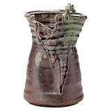 信楽焼 南蛮ひねり手付 花器・花瓶 化粧箱入