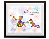 uhomate The Little Prince Fox Le Petit Prince Little Princeホームキャンバス印刷ウォールアート記念ギフトベビーギフトインスピレーション引用符壁