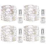 イルミネーションライト led GDEALER 5m50led 4個セット 電池式 イルミネーション ストリングライト フェアリーライト ジュエリーライト クリスマス 飾りライト リモコン付き 8パタ