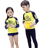 (チェリーレッド) CherryRed ガールズ ベビー 女の子 男の子 水着 ビキニ 子供用 ビキニ水着 可愛い 二点セット XL イエロー