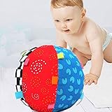 Colorful Soft Rattle Hand Grasp Ring Bell Baby Kids Educational Music Ball Toys by New