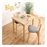 アイボリー1脚＋ブラウン1脚 3点セット(テーブル+チェア2脚) ナチュラル W68　１Kでも置ける横幅68cmコンパクトダイニングセット idea イデア【ﾉｰﾌﾞﾗﾝﾄﾞ品】