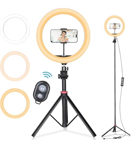 LEDライト三脚  照明/撮影兼用 フロアランプ 360回転 Amazon.co.jp: 2個LEDリングライト 三脚 照明/撮影兼用 フロアランプ