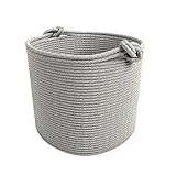 Large 100 %コットンキャンバス折りたたみ可能なストレージバスケット、保育園Bin、ランドリーボックス、クローゼットオーガナイザー – Perfect for Kids Toys服、ベビー本、