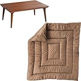 こたつ本体＋掛布団 2点セット 石英管温風ヒーター [ 長方形S 90×60 / ウォールナット ] / 国産こたつ掛け布団