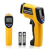 E.Durable 非接触温度計 赤外線温度計 放射温度計 -50〜380℃ 手を触れず 水温チェック シンワ測定 体温測定 料理の温度測定 冷蔵庫 携帯 現場測定 デジタル液晶表示 表面温度計