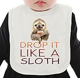 Drop It Like A Sloth Funny Slogan ネクタイを有する有機ビブ Medium