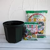 果樹用の鉢栽培セット・スリット鉢　1～2年目用[8号鉢・土・肥料]