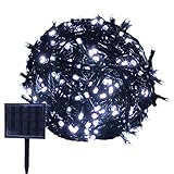 RPGT ソーラーLEDイルミネーションライト 53m 500LED ソーラーライトストリング USB充電 防水 8ライトモード ソーラー充電式　クリスマスガーデン装飾ライトストリング　屋外、クリスマ