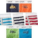 Carter's (カーターズ) 幼児ブリーフパンツ 男の子用 4T－5T (4－5歳) コットン100% おしゃれ カラフル 日替わり7枚セット 乗り物 & ボ－ダ－柄 出産祝い、子供用下着、肌着車
