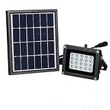 T-SUN ソーラーライト 20LED 昼白色 10W IP65 投光器 広角ライト 太陽光充電 電気代なし PSE認証済み シンプル 玄関先 芝生 階段 庭など対応
