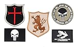 【5点セット】NAVY SERLs TEAM6 DEVGRU 着脱式 ベルクロ ワッペン ライオン クロス スカルフロッグ パニッシャースカル 長方形 円形