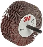 3M Flap Wheel Type 83 747D Shaft Attachment Ceramic Grain 3 Diameter 1 Width 80 Grit 20000 rpm (Pack