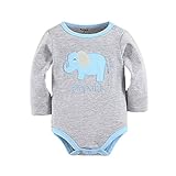 【SEBLES】ベビー服 ロンパース レオタード 長袖 ラウンドネック アニマル マスコット コットン 綿 春 秋 ユニセックス 男の子 女の子 0歳 1歳 2歳(タイプC,59cm)