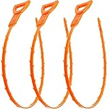 iMagitek プラスチックシンク排水浚渫パイプラインフック掃除用具キッチン用品 - 3パック