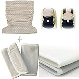 BabyHopper エルゴ・ベビーキャリア用フードカバー （ナチュラルドット）＆よだれパッド セット