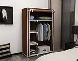 MULSH ワードローブ　カバー付きハンガーラック　衣類収納　クローゼット　防水 防塵 防汚　　ＭＬＳ－145 (ブラウン)