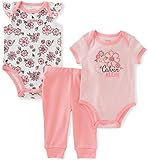 Calvin Kleinベビー女の子2 Printed、ボディスーツCombedインターロックパンツ カラー: ピンク
