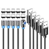 マグネット Micro USB Type C 充電ケーブル [5パック, 0.5M/1M/1M/2M/3M] DRTOPEY 360°回転