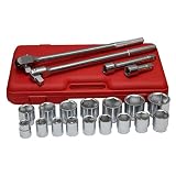 GRIP 74042 3/4-Inch SAE Jumbo Socket Set, Chrome, 21-Piece by GRIP