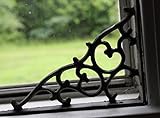Victorianデザインウィンドウコーナー装飾を使用してCast Ironシェルフブラケット、7 1 / 2 " x 5 3 / 4 " - 2のセット