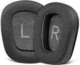 SOULWIT イヤーパッド イヤークッション for Logicool G35 G930 G933 G933S G935 G633 G633S G635 G533 G430 G431 G432 G433 G332 G230 G231 G233 交換用 パッド ノイズアイソレーションフォーム 耳当て 丈夫なメッシュファブリック イヤーカップ - ブラック