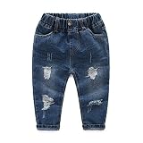 Little Baby Boys Girls Rippedジーンズキッズ男の子友人スタイルデニムパンツ カラー: ブルー