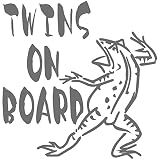 TREZ TWINS ON BOARD 鳥獣戯画 カエル かえる 蛙 ステッカー 鳥獣人物戯画 ステッカー ツインズ 双子 【BABY IN CAR】 (グレー)
