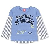 ベビードール シャツ切替トレーナー 子供服 120cm ソフトブルー
