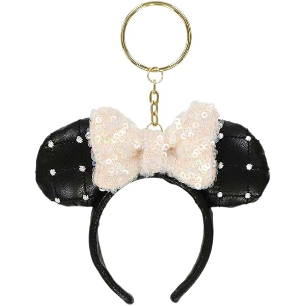 Amazon.co.jp: ミニーマウス キーチェーン レザーのカチューシャ