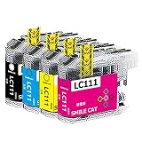 【SMILE CAT】ブラザー用 LC111インク B111互換インク LC111-4PKインクカートリッジ (BK/C/M/Y) 4本セット 大容量 ICチップ付き 残量表示機能付き 対応機種：DCP-J957N(B･W)/J757N/J557N/MFC-J877N/J987DN･DW/J897DN･DWN/J827DN･DWN/J727D･DWなど