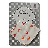 めんぷます田 赤ちゃんのハンカチガーゼ 2枚入り 母さんカッケー! 25×25cm 綿100% 日本製