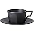 KINTO (キントー) コーヒーカップ OCT カップ&ソーサー 220ml ブラック 28894