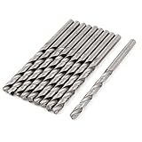 4.7ミリメートルX 55ミリメートルストレートシャンクHSS木工ツイストドリルビット10個入り