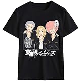 OUHUAN 東京卍リベンジャーズ Tシャツ 半袖 夏服 トップス 日常 コスプレ衣装 子供用 大人用 ファッション 日常服 上着 記念シャツ スウェットシャツ スウェット (color9#,110)