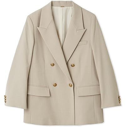 Amazon.co.jp: 金釦ダブルブレザーコンパクトジャケット : ファッション