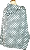ポーチェ(pouche) 授乳ケープ フード付き 抱っこひもカバー Ｗガーゼ 接触冷感 ドット (オールドブルー)
