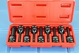 TEMO 9 PC 3" Long Tamper Proof Torx Star 6 point Black Impact Bit Socket Set [並行輸入品]