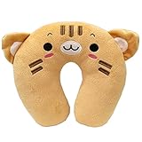 2つのセットのかわいいU字型のホーム/オフィス健康な首のピロートラベルネックピロー、ブラウン