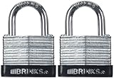 Brinks 165 – 30211 1 – 1 / 4インチ30 mmラミネートスチール南京錠with Wardedロックメカニズム、2 - Pack