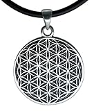 神聖幾何学フラワーオブライフ六角形状 ピューターペンダント