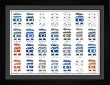 スバル自動車コレクション壁アート|年とモデルAuto Carギフト 18x24 Framed ASUBR1824