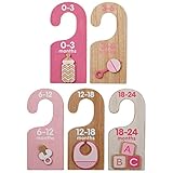 ホールマークBaby Essentials木製ハンガーディバイダーのガールズ、5のセット