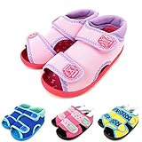 (タイプA/15cm)ベビー サンダル 男の子 女の子 Wベルト ドット 無地 男児 女児 【ノーブランド品】