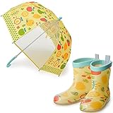 ピチョン アンブレラ フルーツ＆レインブーツ（16cm） 傘 子供 45cm 長靴 キッズ 16cm レインブーツ 女の子 男の子