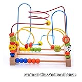 ビーズコースター パズル 迷路 森の遊び道具 木のおもちゃ 木製 子供 誕生日プレゼント 男の子 女の子 赤ちゃん ベビー 出産祝い 知育玩具