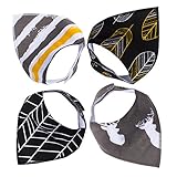 MUSTY　ベビー スタイ ビブ よだれかけ ４枚セット かわいい　柔らかい　スナップ 三角 (セット7)