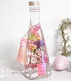 【母の日限定のオリジナルカーネーション入り 高価なフラワー入り】かわいいロングボトル　プリザーブドフラワー　ハーバリウム　ラッピング付き　植物標本 東京ミリオンフラワーオリジナル (母の日限定MIXカ